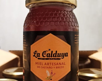 Spanish raw artisanal chestnut and heather honey - Pure unfiltered natural honey from Asturias in Spain