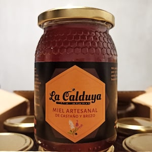 Miel de castaño y brezo artesanal cruda española - Miel natural pura sin filtrar de Asturias en España