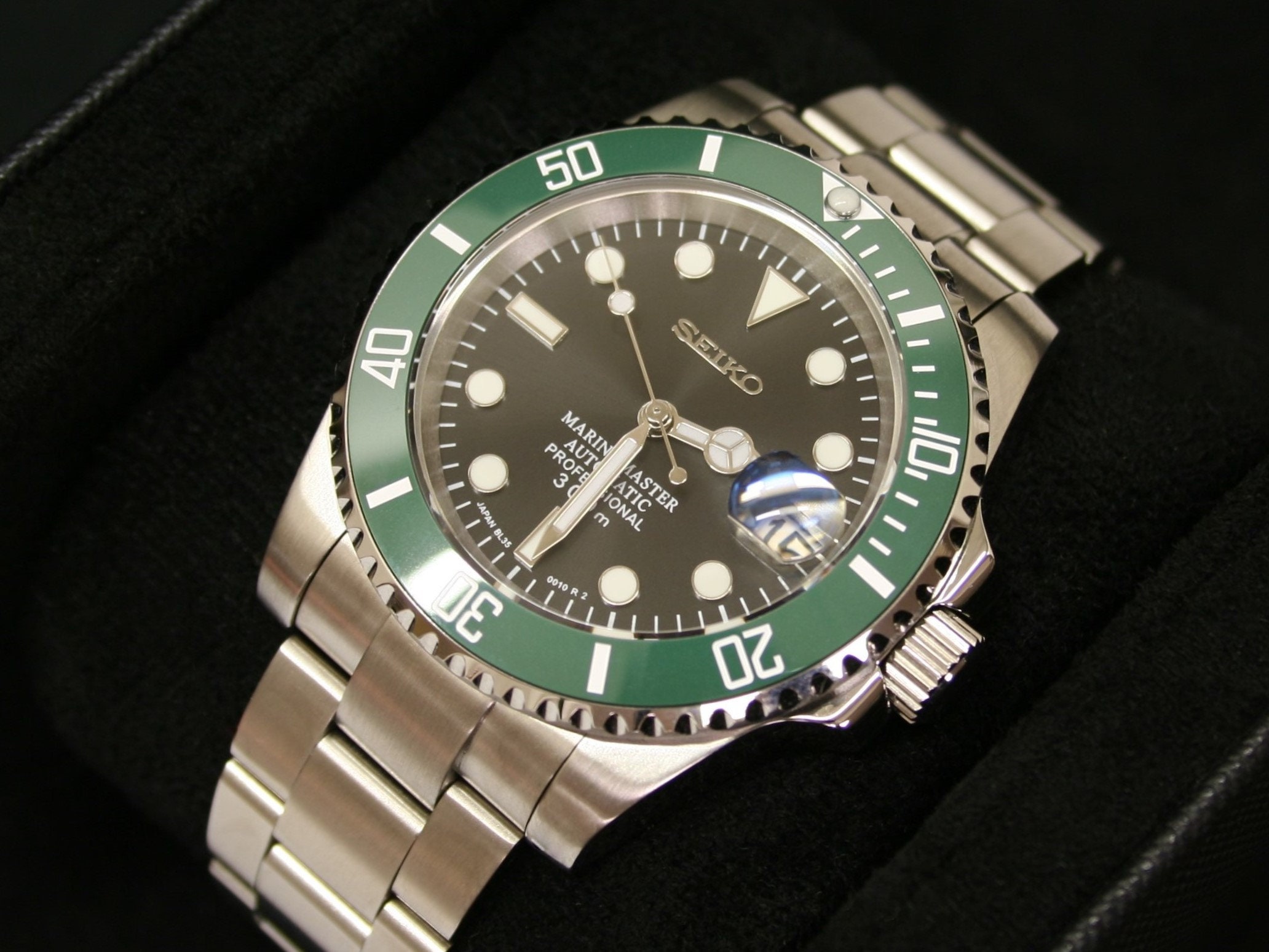 SEIKO SKX Watch Mod Hulk/kermit Submariner NH35A Automatic Etsy