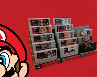 SNES cartridge storage display game stand