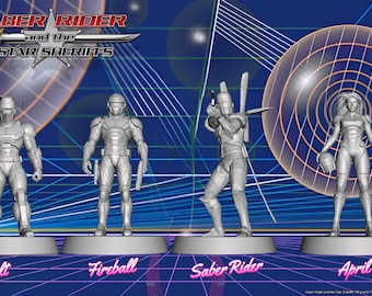 Miniaturas Saber Rider Star Sheriffs