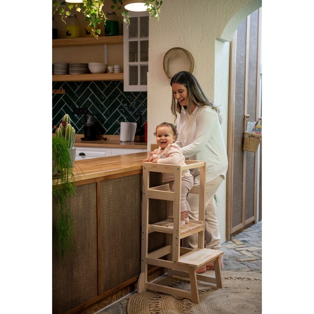 Montessori Learning Tower, Kitchen Learn Tower, Adjustable Toddler ...