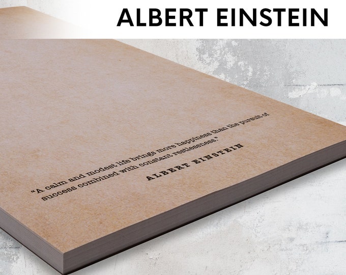 Albert Einstein Quotes Notepad: 50 Different Quotes (5.5 x 8.5)