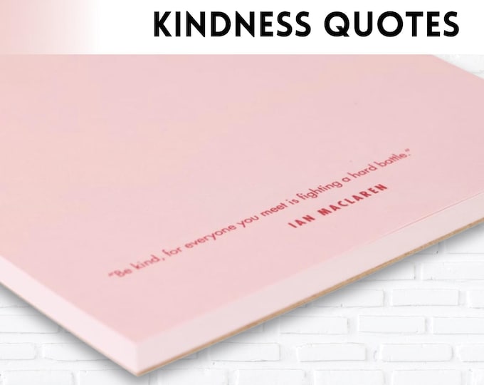 Kindness Quotes Notepad: 50 Different Quotes (5.5 x 8.5)