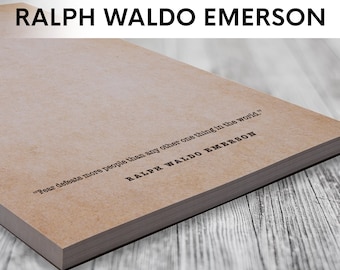 Ralph Waldo Emerson Quotes Notepad: 50 Different Quotes (5.5 x 8.5)
