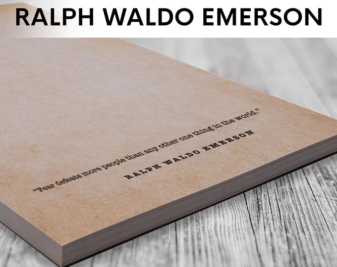 Ralph Waldo Emerson Quotes Notepad: 50 Different Quotes (5.5 x 8.5)