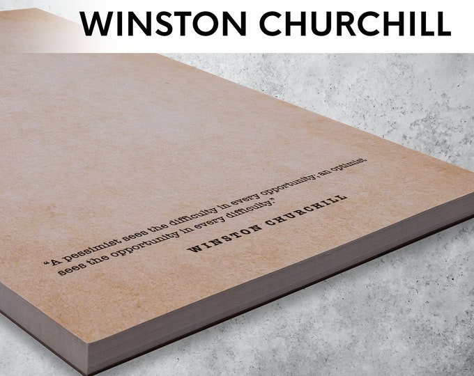 Winston Churchill Quotes Notepad: 50 Different Quotes (5.5 x 8.5)