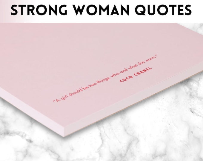 Strong Woman Quotes Notepad: 50 Different Quotes (5.5 x 8.5)