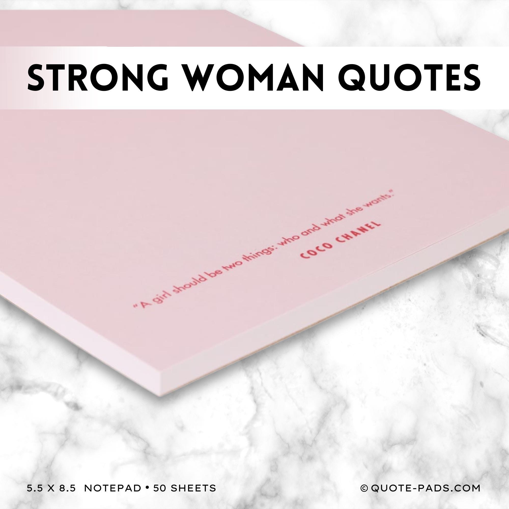 Strong Woman Quotes Notepad: Girl Power Gift, Gift for Daughter, Girl Boss, Gift for her, Boss Lady, Empowerment (5.5 x 8.5)  50 Quotes