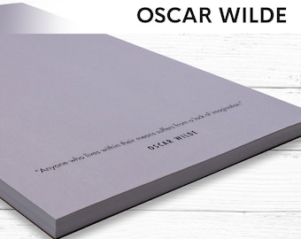 Oscar Wilde Quotes Notepad | 5.5 x 8.5 Notepad | Writer gift, Author gift, Teacher gift, Professor gift, Book Club gift, Librarian gift