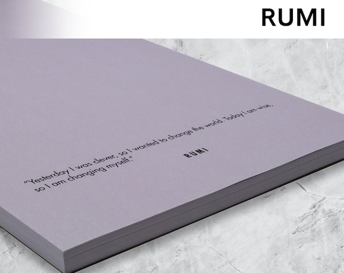 Rumi Quotes Notepad: 50 Different Quotes (5.5 x 8.5)
