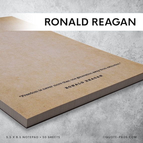 Ronald Reagan Quotes Notepad: Republican, Conservative Gift (5.5 x 8.5) 50 Different Quotes