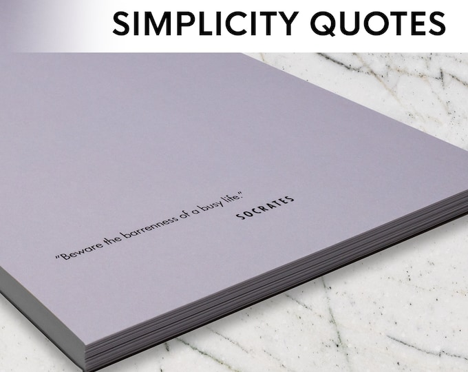 Simplicity Quotes Notepad: 50 Different Quotes (5.5 x 8.5)