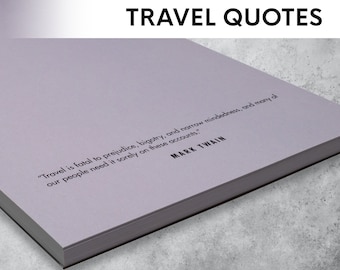Travel Quotes Notepad: 50 Different Quotes (5.5 x 8.5)