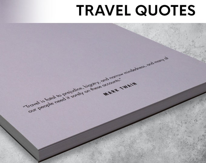 Travel Quotes Notepad: 50 Different Quotes (5.5 x 8.5)