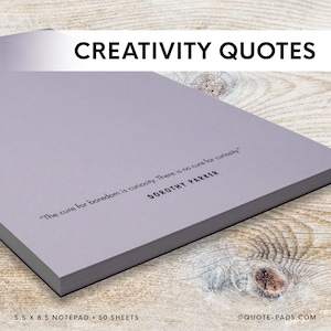 Creativity Quotes Notepad: Inspirational Memo Pad (5.5 x 8.5) 50 Different Quotes