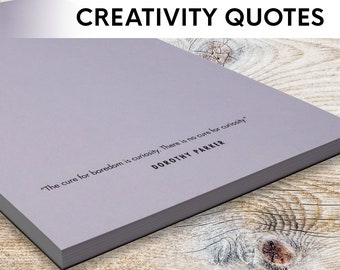 Creativity Quotes Notepad: Inspirational Memo Pad (5.5 x 8.5) 50 Different Quotes