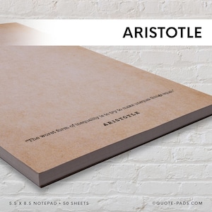 Aristotle Quotes Notepad: Inspirational Philosophy Gift (5.5 x 8.5) 50 Different Quotes