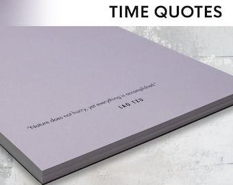 Time Quotes Notepad: 50 Different Quotes (5.5 x 8.5)