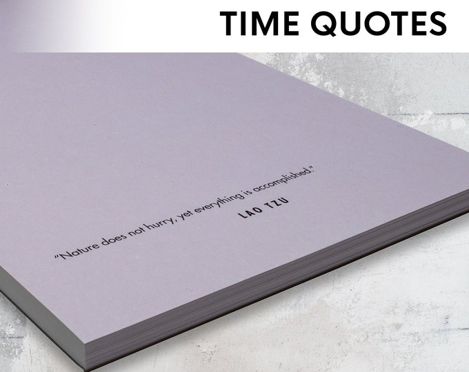 Time Quotes Notepad: 50 Different Quotes (5.5 x 8.5)