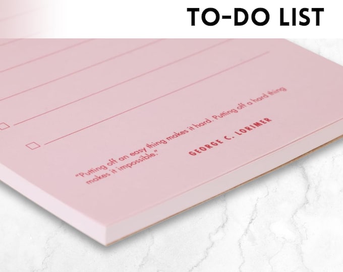 To-Do List with Procrastination Quotes Notepad: Checklist with 50 Different Procrastination Quotes (5.5 x 8.5)
