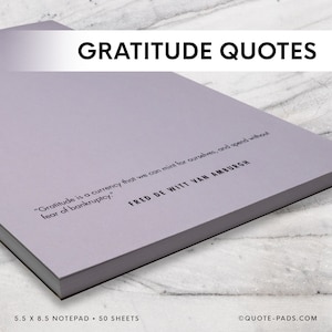 Notepad - 50 Gratitude Quotes | 5.5 x 8.5 Notepad | Gratitude gift, Positive quotes, Inspirational quotes, Words of Wisdom, Life quotes