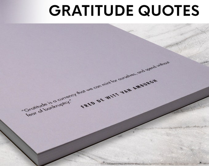 Gratitude Quotes Notepad: 50 Different Quotes (5.5 x 8.5)