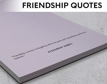Friendship Quotes Notepad: Inspirational Gift (5.5 x 8.5) 50 Different Quotes