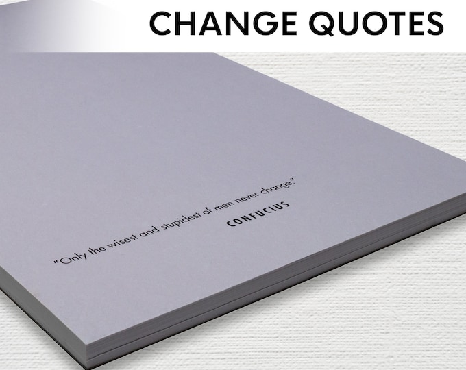 Change Quotes Notepad: 50 Different Quotes (5.5 x 8.5)