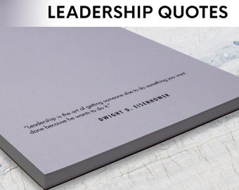Leadership Quotes Notepad: Inspirational Gift for Boss, Leadership, Mentor & Military (5.5 x 8.5) 50 Different Quotes