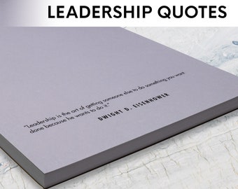 Notepad - 50 Leadership Quotes | 5.5 x 8.5 Notepad |Boss gift, Mentor gift, Military gift, Entrepreneur gift, Leadership gift, Motivational