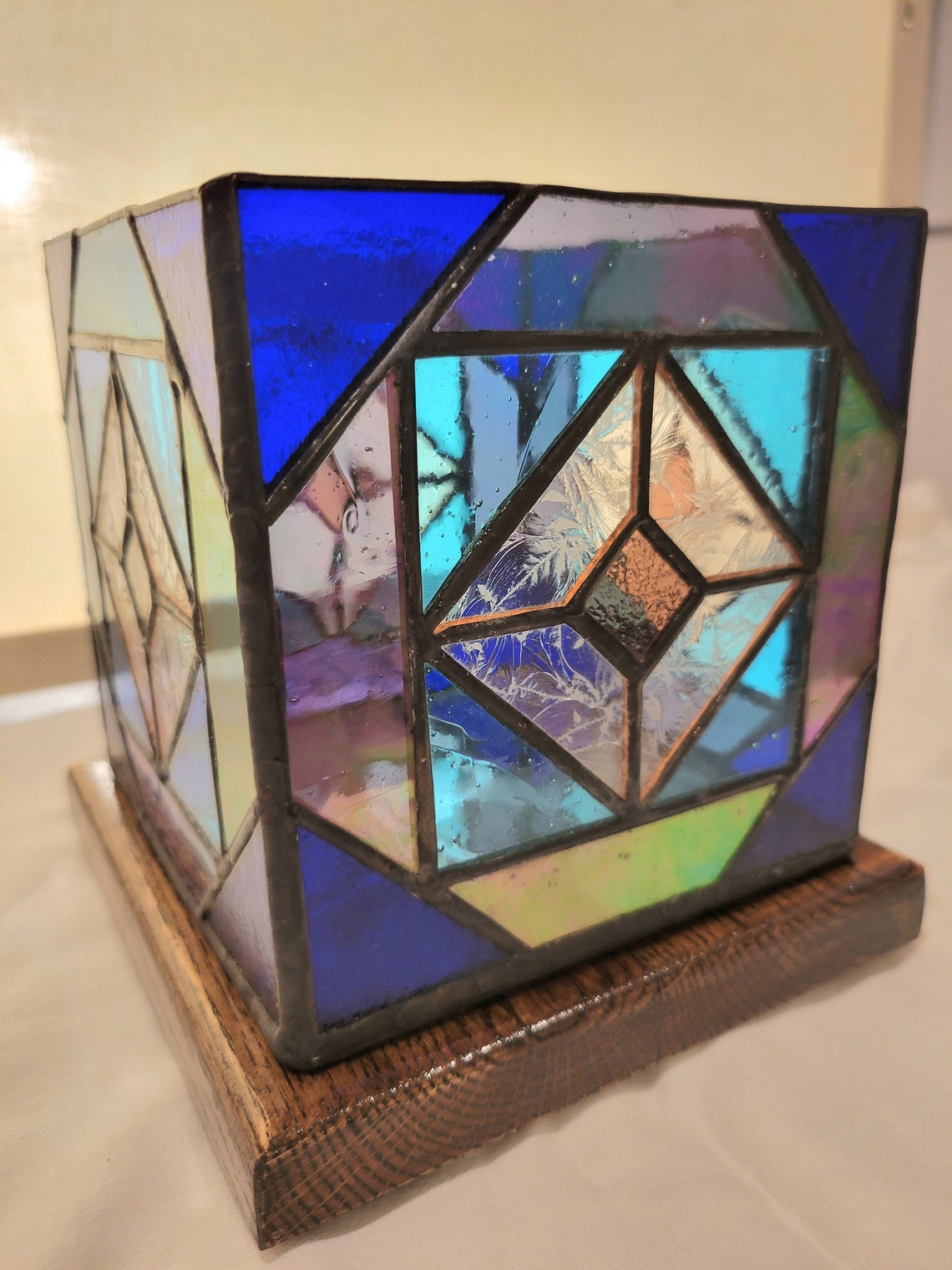 Stained Glass Candle Holder Home Décor Glass Candle Holder Etsy