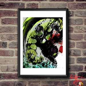 Hulk Download Print, Superhero Art, Digital Superhero Poster