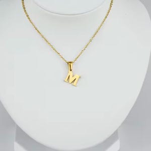 Buchstaben Initialienkette |Halskette Frauen |Edelstahl Geschenk für Sie