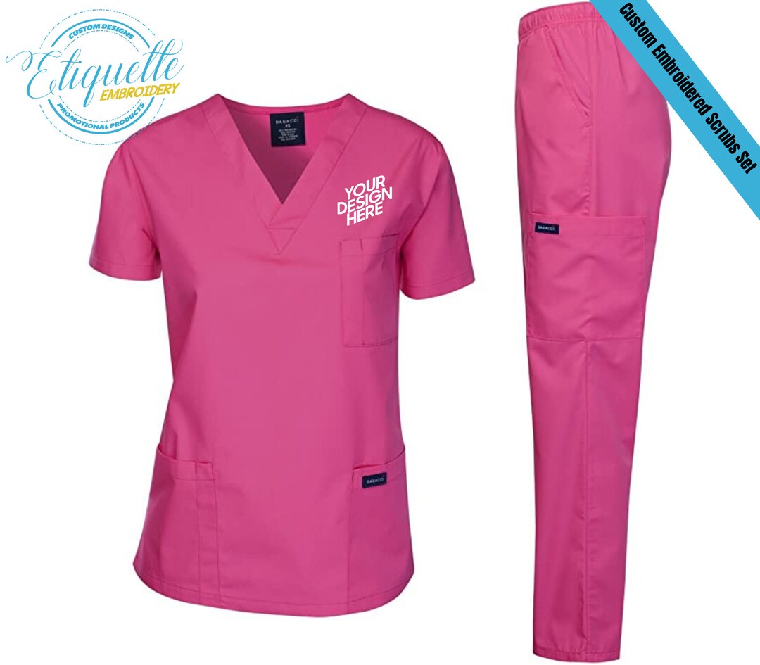 Esthetician Scrubs Set Top and Taps Custom Scrubs Set Scrubs Etsy