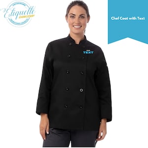 Personalized Women’s Chef Coat – Embroidered Le Mans Jacket · Kitchen Uniform Gift