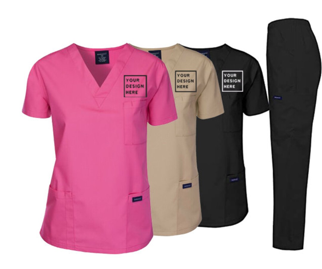 Esthetician Scrubs Set Top and Taps Custom and Personalize Etsy