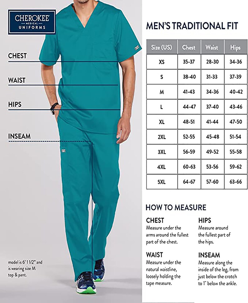 Cherokee Scrubs for Men, Scrubs Workwear, Professionals Vneck Scrubs