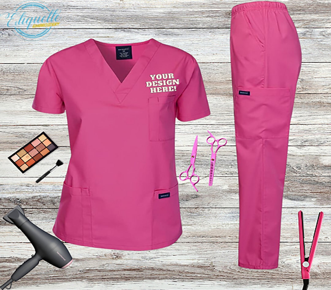 Esthetician Scrubs Set Top and Taps Custom Scrubs Set Scrubs Etsy
