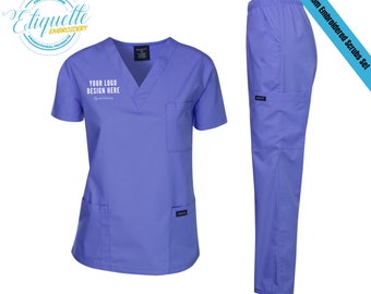 Custom Embroidered Scrubs Set: Personalized Medical Uniform