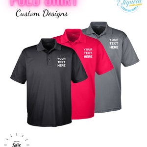 Custom Embroidery Polo Shirt, Polo Dry Blend. Personalized Polo Shirt, Custom Polyester Polo Shirt, Performance Polo Shirt, Gift Polo Shirt