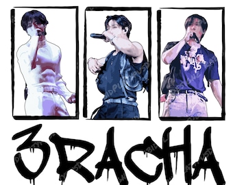 3RACHA Kpop PNG & SVG | Stray Kids Merch Design for Sublimation, DTF and Heat Transfers