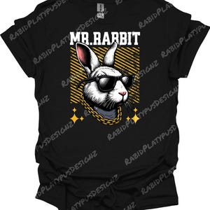 Rabbit T-shirt | Cool T-shirt met paashaas | Grappig paasshirt | Uniseks T-shirt met grafische print
