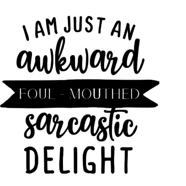 I'm Just Awkward Sarcastic, Vinyl Decal, Sticker, I'm Weird Sticker, Water Bottle Stickers, Laptop Stickers, Laptop Decals, Funny, jeep, car