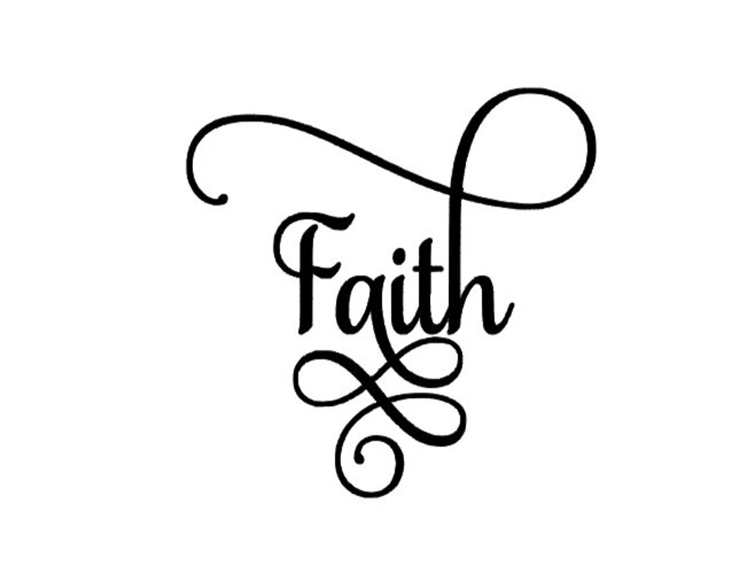 Faith Sticker, Inspirational, Vinyl Decal, Sticker, Cross, Bible Verse