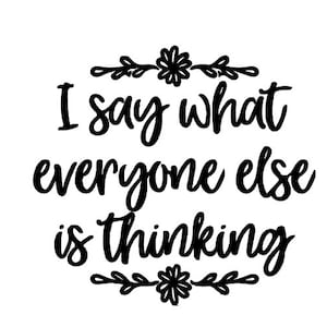 Sarcasm Stickers, I say what everyone else is thinking, Thought Bubbles, small gifts, Water bottle, tumbler stickers, vinyl decals, laptop