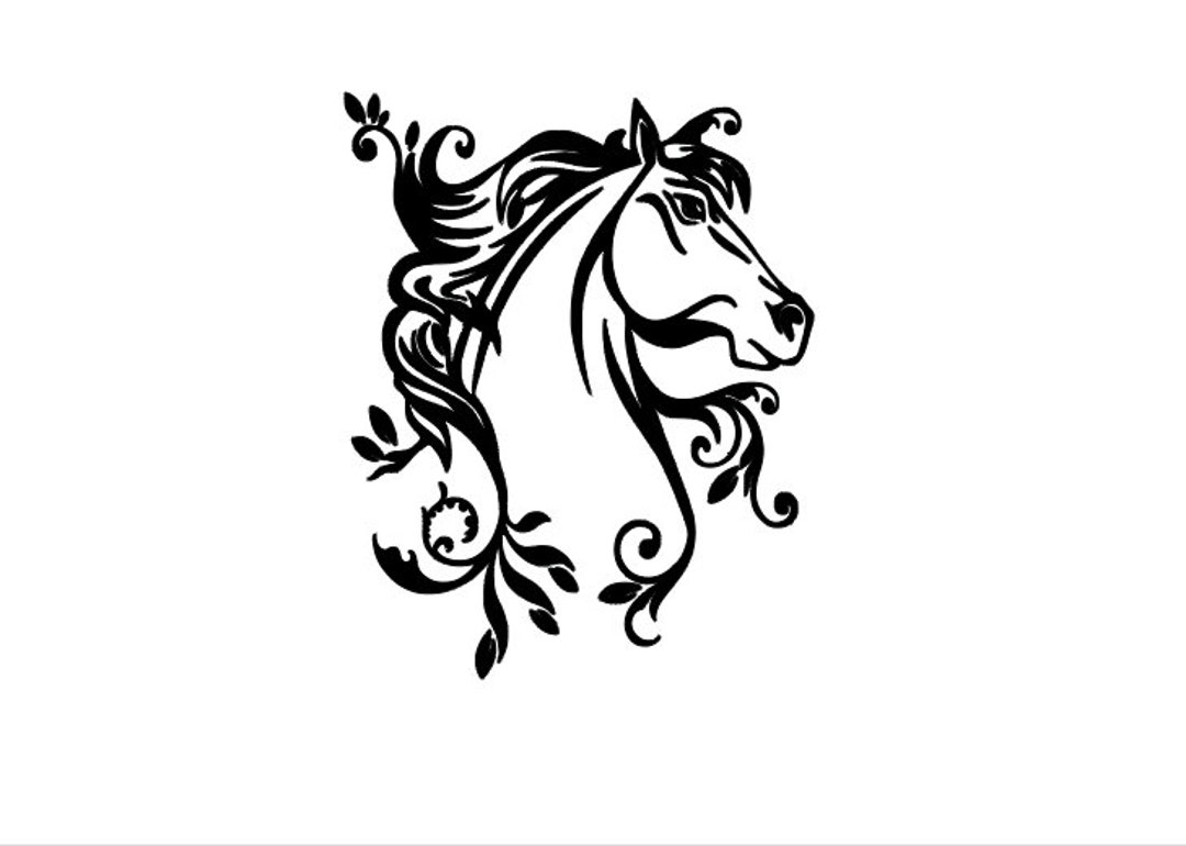 Custom Decal Horse Head Decal Horse Head Decal for Car Etsy