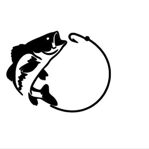 Fishing, Fisherman, Bass Fishing, Fish, Vinyl Decal, Laptop Sticker, Decal Lake Life Decal, Fish On, Size Matters, Large Mouth Bass,