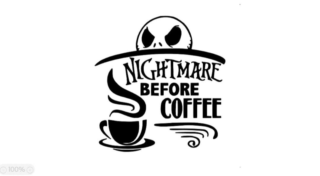 Nightmare Befor Coffee, Jack Skellington, Nightmare Before Christmas Vinyl Decal, Sticker, Car