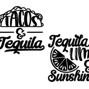 Funny Stickers, Laptop, Water Bottle Sticker, Vinyl Decal, Tumbler Sticker, Tacos And Tequila Sticker, Alcohol, Day Drinking, Koozie Decal